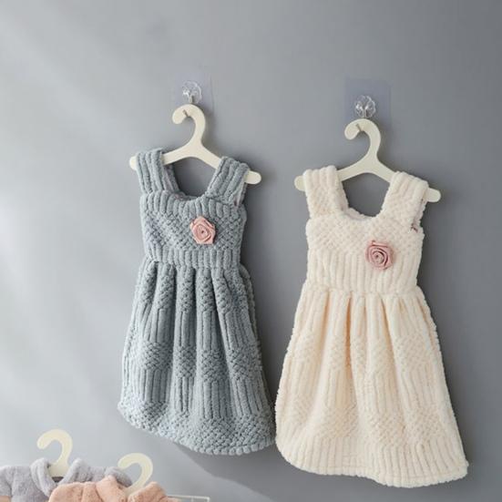 Платье принцессы в форме платья, мягкое коралловое флисовое подвесное полотенце для домашней кухни