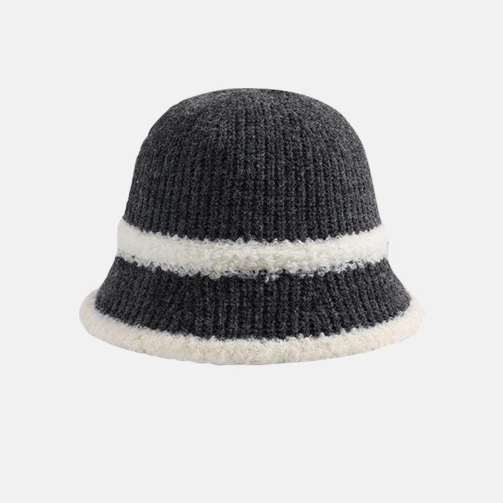 Breathable Knitted Bucket Hat Temperament Sun Protection Cap Visor Cap Sunshade Basin Cap  Women