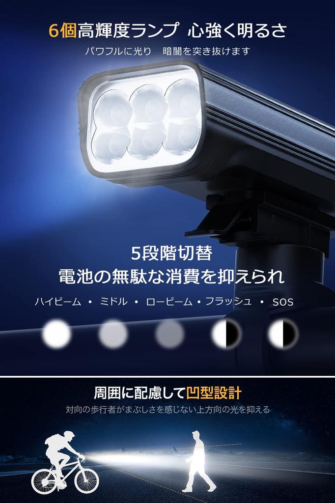 Велосипедный фонарь 5600 мАч, мощные лампы большой емкости, автоматическое освещение, перезаряжаемый через USB велосипедный фонарь, высокая яркость 1000 люмен, 5 режимов затемнения