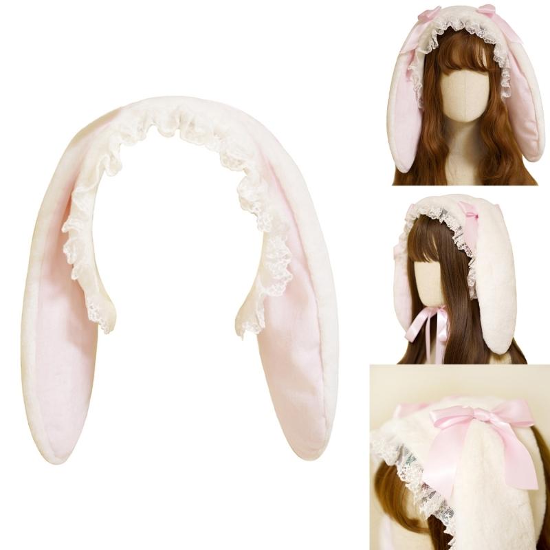 Plush Rabbit Ears Headband Cosplay Costume Hairhoop Party Props Headpiece ComicShow Headdress Girls Anime Accessories