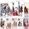 Мягкий чехол для рождественской елки для девочек iPhone 11 12 13 Mini 14 Pro Max Apple Phone Cover X XS XR SE 7 Plus 8 + 6 6S 5S Funda Co