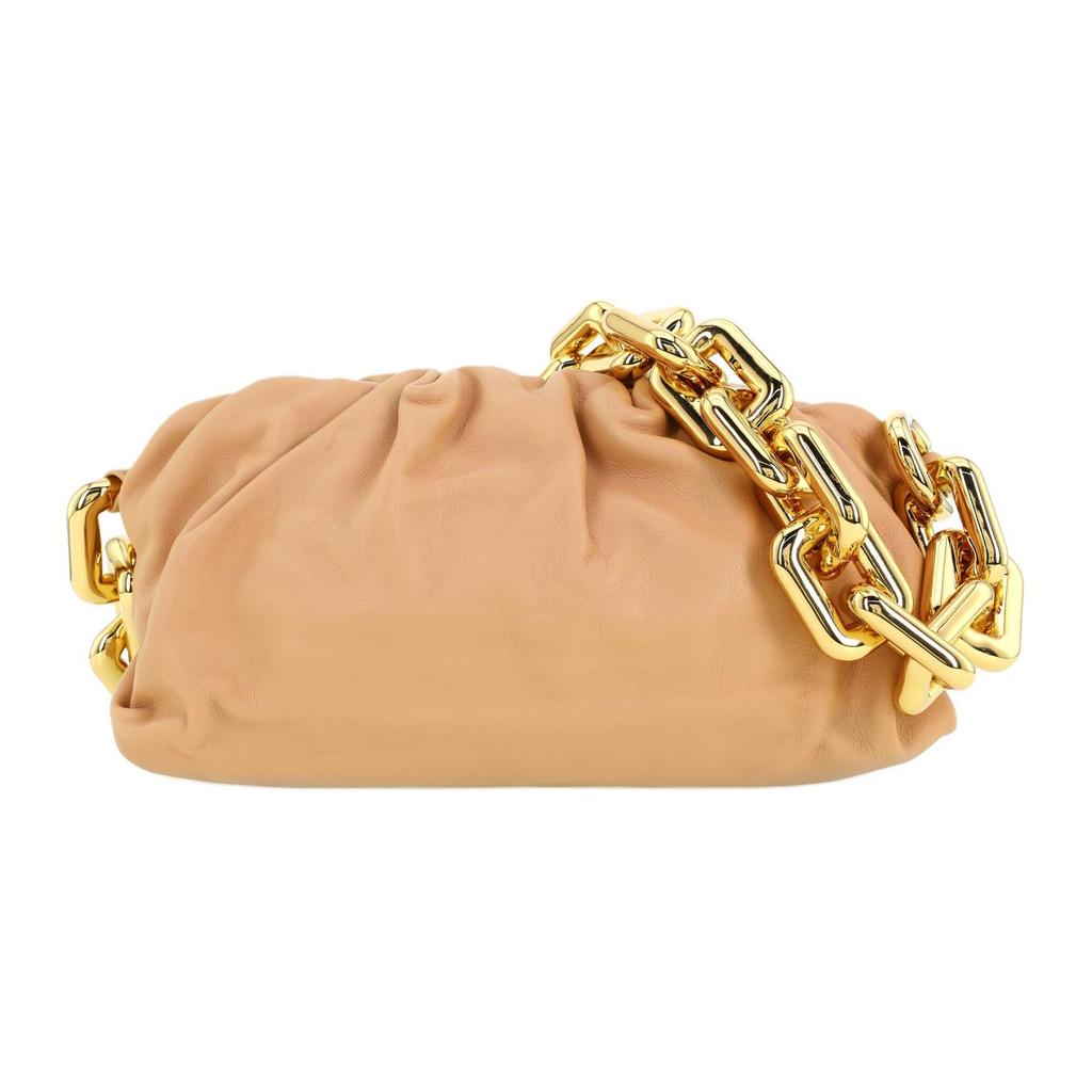 Bottega Veneta Teen Chain Pouch Shoulder Bag Almond/Gold Women Shoulder_bags 690831-V1BW0-2700