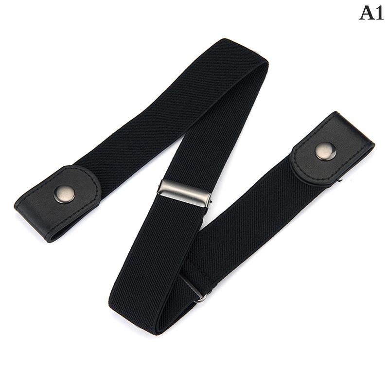 Buckle-Free Belts For Women Men Jean Pants Dress No Buckle Adjustable Stretch
