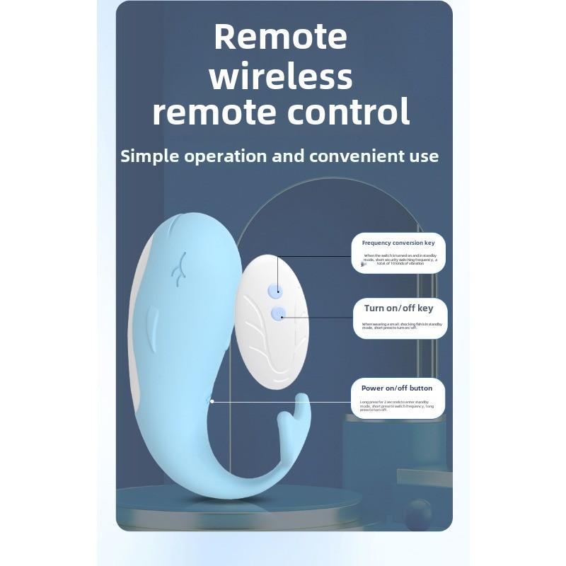 Маленький кит Беспроводной выносной пульт дистанционного управления Прыгающее яйцо Наружный Носимый Флиртующий Мастурбатор Секс-игрушки