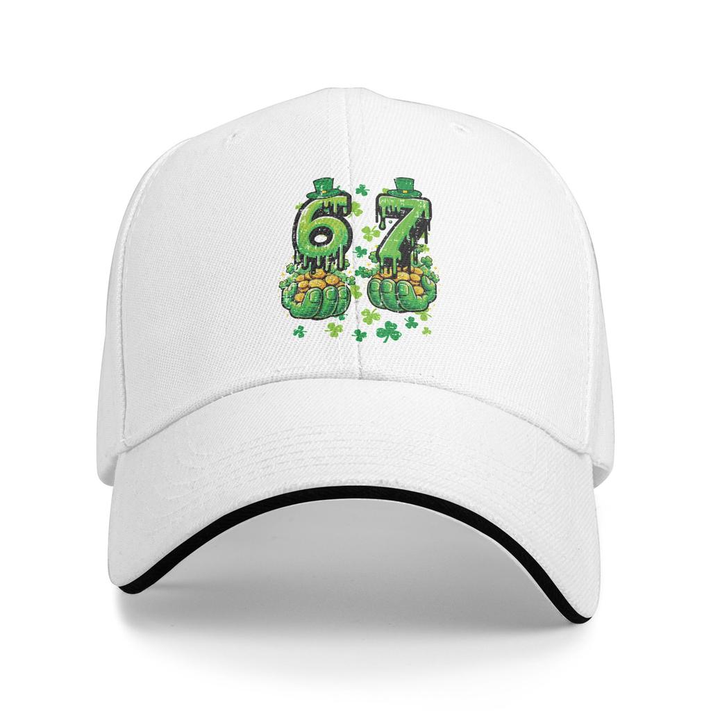 6 7 St Patricks Day 67 Six Seven Meme Casual Baseball Cap Running Hippie Trucker Hat Spring Sun Visor Male Trendy Snapback Cap