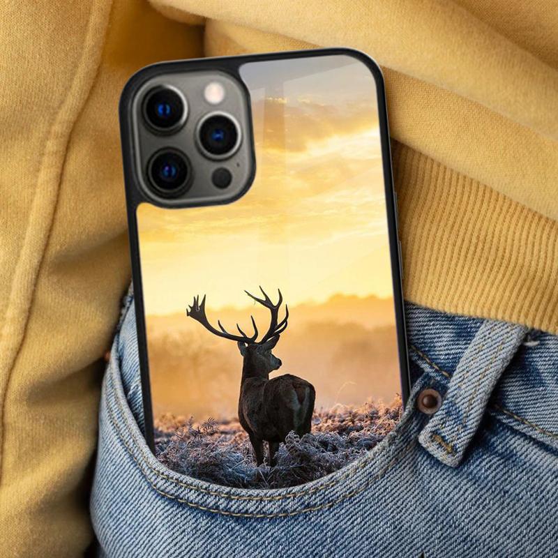 Deer Hunting Animal Soft Phone Case for iPhone 17 Air 16e Pro max 15 Pro 13 14 Plus 11 12 MagSafe Magnetic Coque