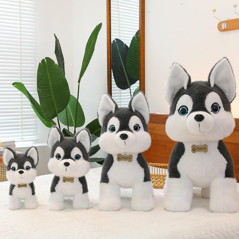 Charming Gray Husky Stuffed Animal Plush Toy Ideal For Kids And Pet Lovers Alike