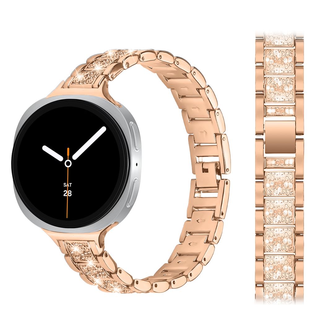 Ремешок из нержавеющей стали для Samsung Galaxy watch 8/8 classic 40мм 44мм 46мм Металлический звеньевой Алмазный браслет ремешок Galaxy watch8