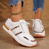 Fashion Fashion White Platform Sneakers for Women 2025 Spring Lightweight Lace Up Sports Shoes Woman Non Slip Pu Leather Casual Sneakers