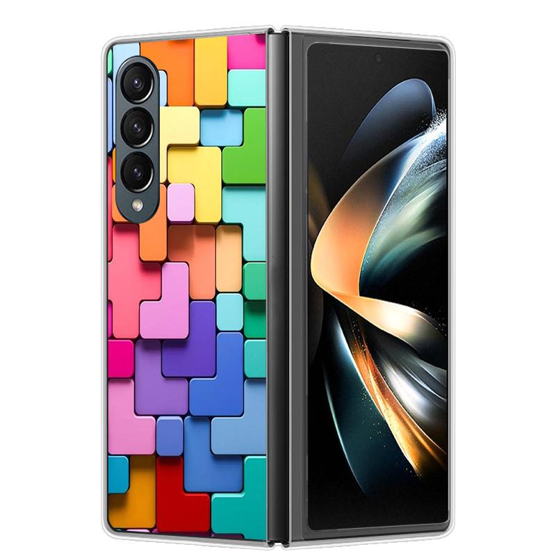 Чехол для Samsung Z Fold 5 Милый Модный Жесткий Прозрачный Чехол для Телефона для Samsung Galaxy Z Fold5 5G ZFold 4 6 5G Защитный Чехол ZFold6
