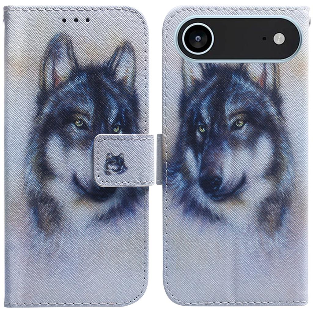 For iPhone 17 Air Wallet Case Pattern Print Leather Phone Cover