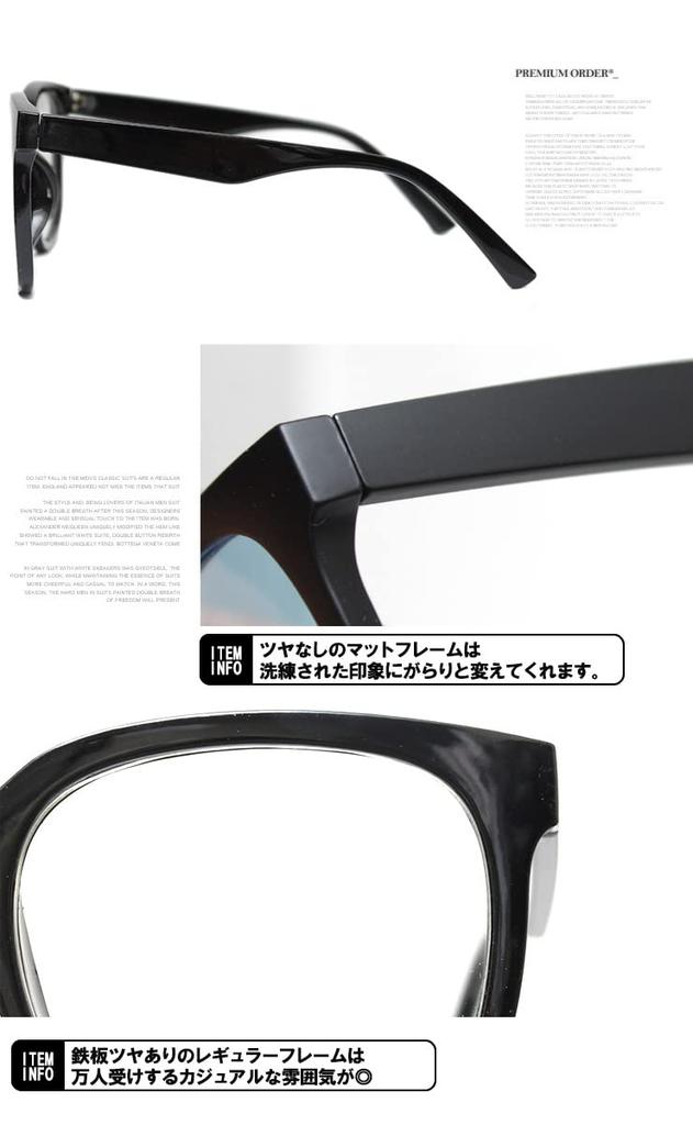 Солнцезащитные очки Веллингтон с большой оправой Защита от УФ-лучей Унисекс F Черный x Синий [Один цвет] Мужские (4)