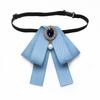 Adjustable Collar Flower Polyester College Ribbon Bowtie New Necktie  Women