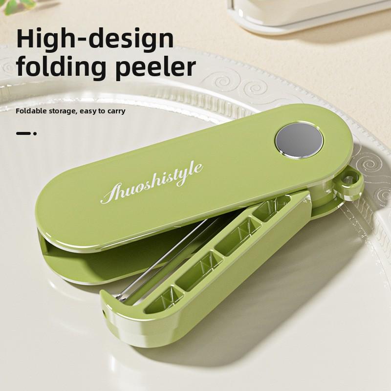 1pcs Folding Storage Kitchen Household Peeler Outdoor Portable Practical Stainless Steel Fruit Peeler