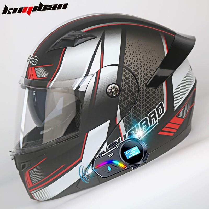Dual Modular Full Face Motorcycle Helmet With Bluetooth 3C Certified Long Battery Life All Riders
