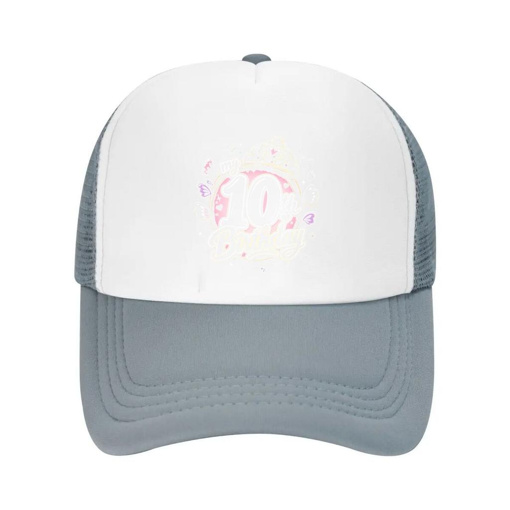 Magical Tenth Birthday Butterfly Pri Mesh Baseball Cap Casual Hat Outdoor For Womens Unisex FeUnisex