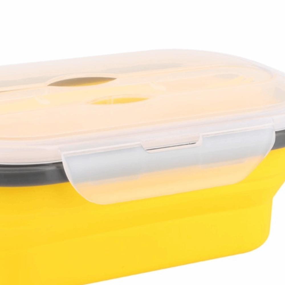 Microwave Safe Foldable Bento Box 800ml Bento Lunch Box Collapsible Food Container Outdoor Travel