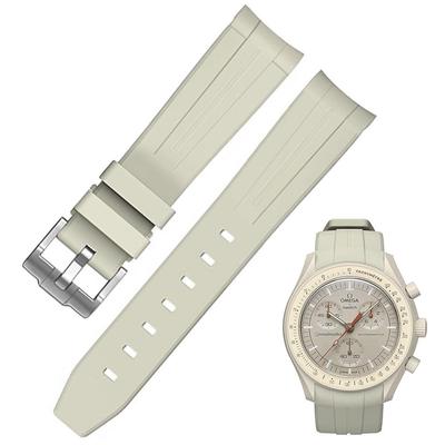 Силиконовый ремешок для часов Sibehill 22 мм для Blancpain X Swatch с Bioceramic Scuba Fifty (Совместимые Фатомы)