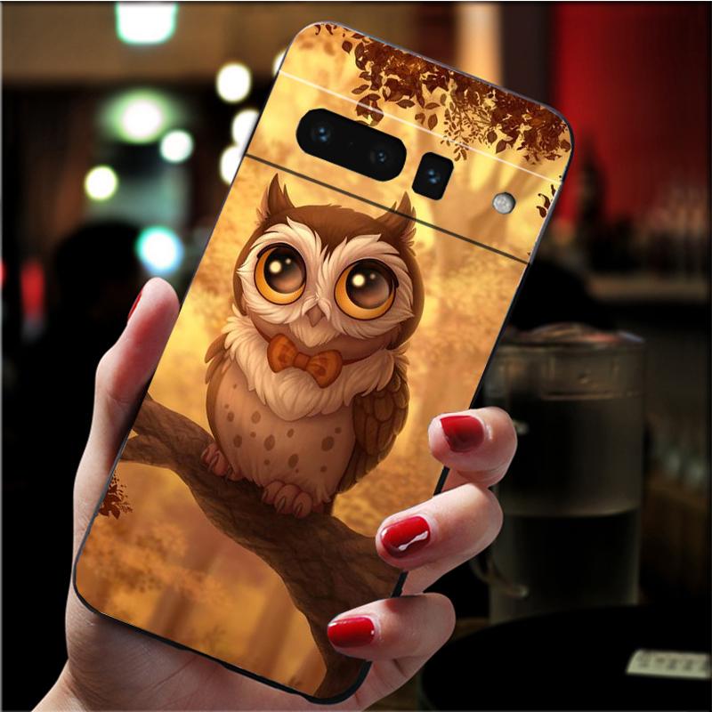 Чехол для телефона Google Pixel 7 Pro 7 6A 6 Pro 5A 4A 3A Pixel 4 XL Pixel 5 6 4 3 XL 3A XL 2 XL с милым животным и мультяшной совой, чехол Funda