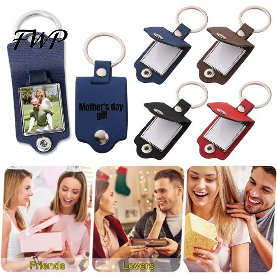 Warm Touch Keychain Pendant, Flip-Up Photo Frame Student Schoolbag Charm, Wear-resistant Metal Buckle Scratch-Resistant Bag Car Key Accessory