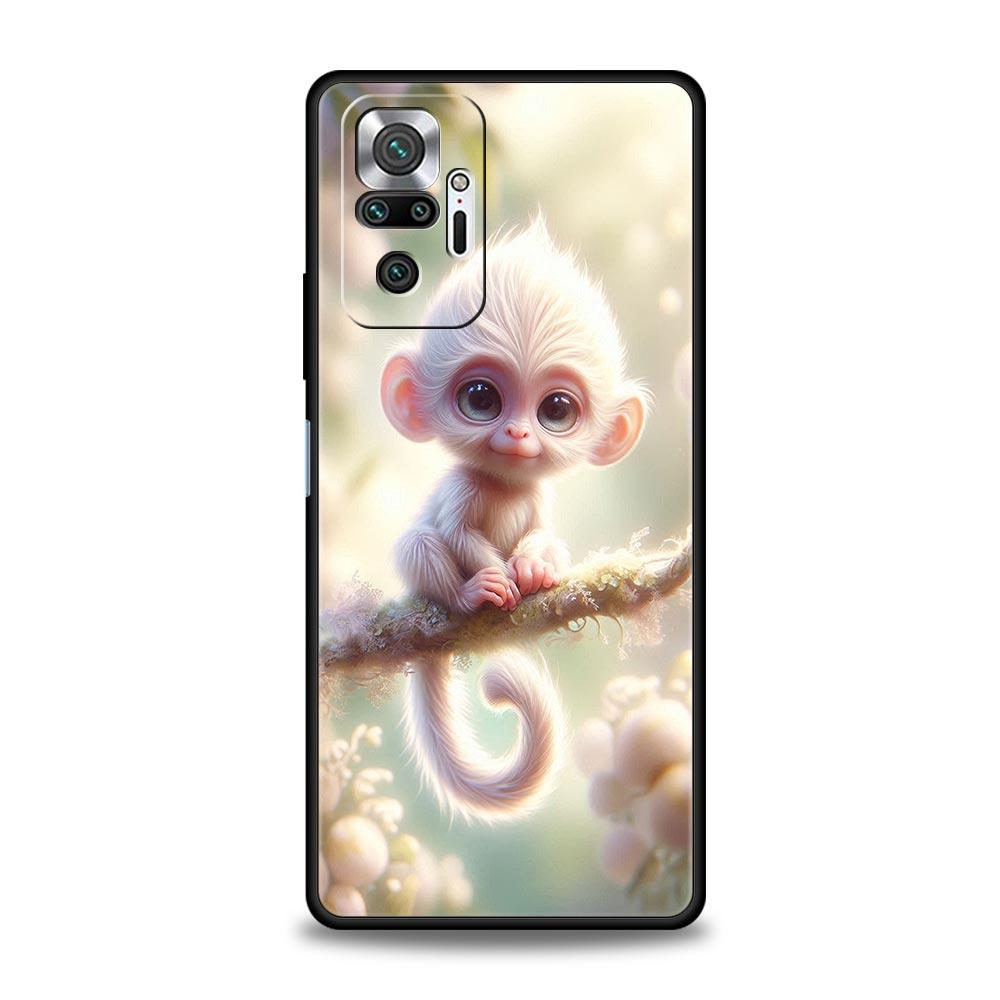 Monkey And Banana Phone Case Cover for Redmi 14C 10C Note 15 14 13 12 10 11 K40 Pro Plus 5G Soft TPU Shockproof Shell Capas Bags