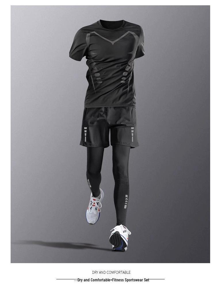 Мужская спортивная футболка с длинным рукавом для быстрого высыхания для бега, тренировок в зале и баскетбола