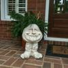Fanyil Joy Planter Resin Sculpted Sheremart Joy Planter Face Statue Flower Pot with Feet for Indoor Outdoor Plants Decoration