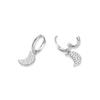 Boucles d'oreilles Luxenter en argent 925 avec zircons brillants plaqués finition en rhodié - Lisvau