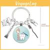 Dental Care Nurse Keychain With Medical Syringe And Stethoscope For Gift And Celebration