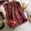 Ethnic Style Imitation Cashmere Scarf Travel Outside with Warm Scarf Retro Cape Fringed Cloak