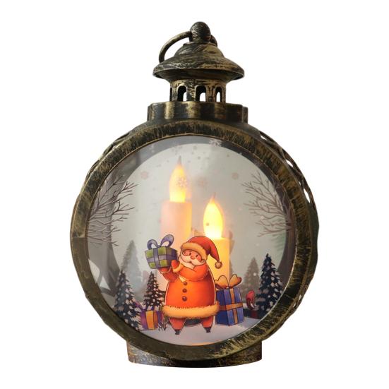 Yousheng Рождественский винтажный ночник на батарейках светодиодный фонарь-свеча загорается Санта-Клаус снеговик лампа настольное украшение для украшения домашней вечеринки
