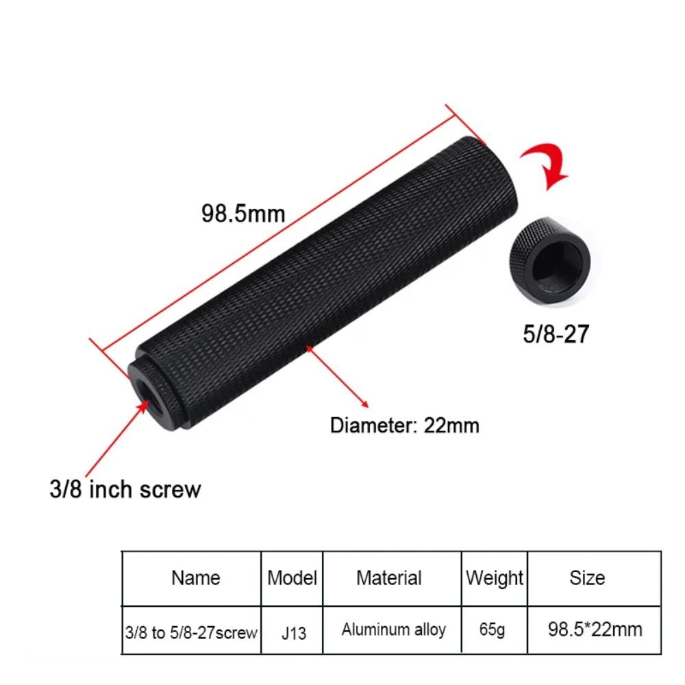 Multi‑Thread Extension Rod 1/4 3/8 5/8‑27 Female Thread Adapter Aluminum Microphone Handle for Tripod Mic Holder DSLR Camera Photography Shooting