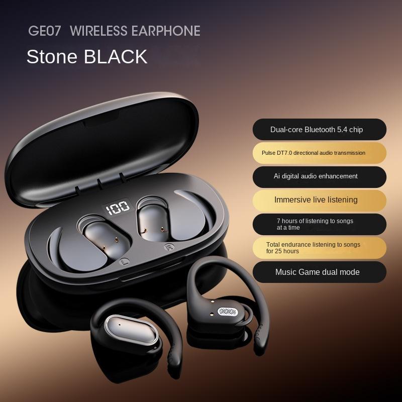 Новая подвесная Bluetooth-гарнитура с передачей газа ушного типа не влияет на движение уха. Сверхдлительный срок службы батареи. Беспроводные наушники с шумоподавлением ENC.