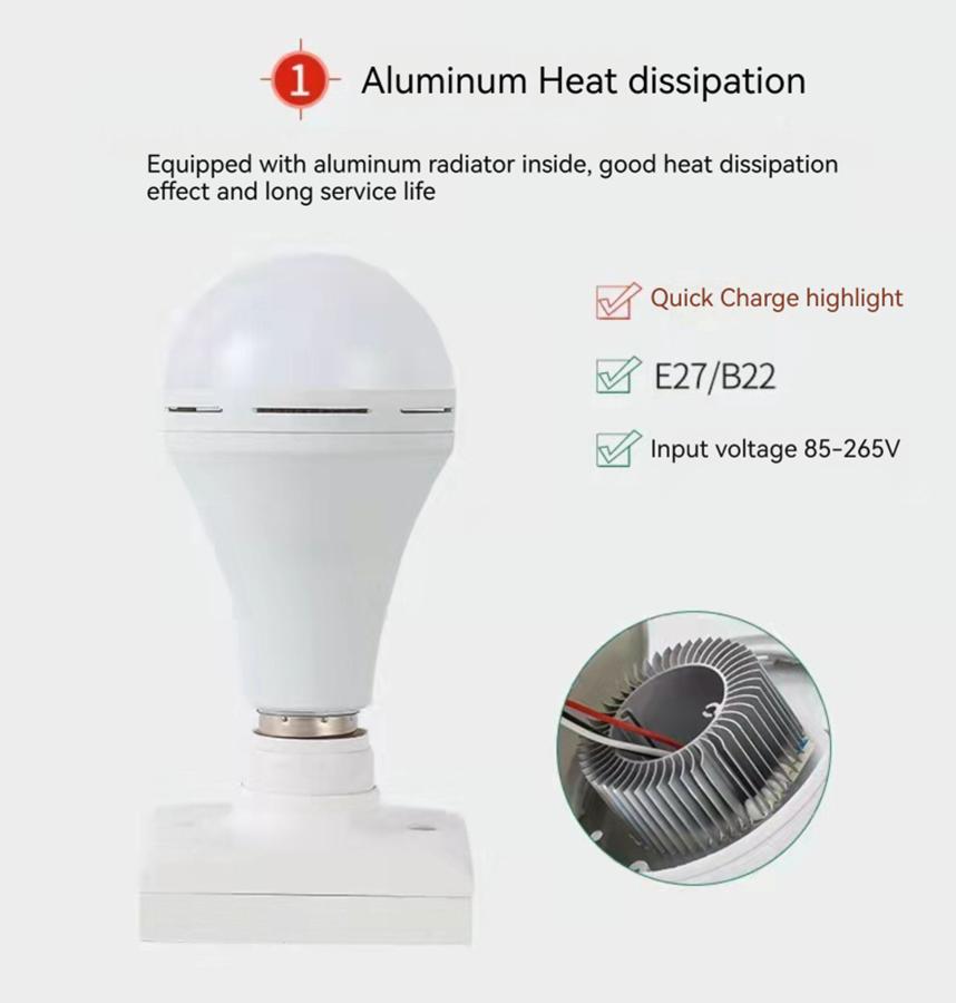 7 Вт/9 Вт/12 Вт/15 Вт светодиодная аварийная лампа ручная зарядка энергосберегающая лампа бытовая аварийная лампа при сбое питания