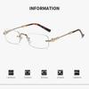 Retro Rimless Photochromic Myopia Glasses Fashion Blue Light Blocking Protection Computer Glasses Minus Eyeglasses Diopters -4.0