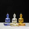 Imitation Sitting Buddha Statue Transparent Mini Buddhism Ornament Living Room