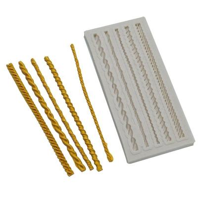 Новые силиконовые формы для веревок, формы для тортов из сахарной крошки, шоколадная помадка, рождественские кружевные формы, инструменты, формы для выпечки