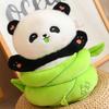 Bamboo Tube Panda Doll Cute Doll Bamboo Plush Toy Children'S Gift Flower Birthday Gift Giant Panda