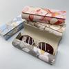 PU Leather Printing Glasses Case Flower Eyeglasses Holder Simple Printed PU Sunglasses Box  Daily