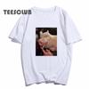 Cute Little Fragrant Pig Unisex T Shirt Summer Personalized Pig Print Childrens and Adult Fashionable Casual Style Tshirt