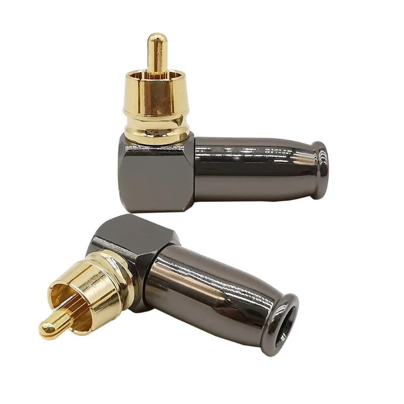 Разъем RCA «папа» Прямоугольные разъемы видео/аудио проводов Позолоченный разъем RCA Разъем аудиодинамика