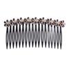 20 Teeth Girls Hairband Headwear Hair Clip Inserted Hair Comb Bangs Hairpins Rhinestone Buttons