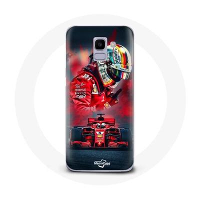 Coque - Formule 1 - Samsung Galaxy A6 2018 - Rouge - Souple - Sebastian Vettel