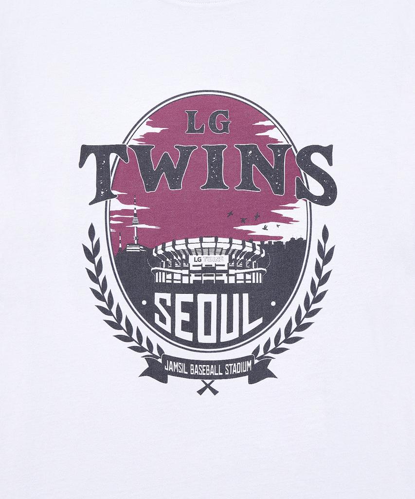 Hangugyaguwiwonhoe Musinsa X Kbo Ballpark Вер.2 Футболка с коротким рукавом Белая [Сеул Lg Twins]