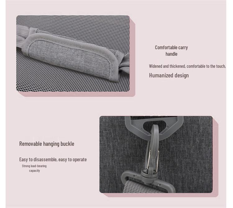 Portable Breathable Pet Carrier: Foldable, Lightweight, Car-Mountable, Large Capacity for Cats and Small Dogs