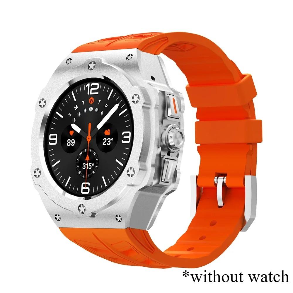 Роскошный комплект для модификации Samsung Galaxy Watch 8 Ultra 2025, карбоновый корпус, резиновый ремешок для Galaxy Watch 7 Ultra 47 мм, аксессуар