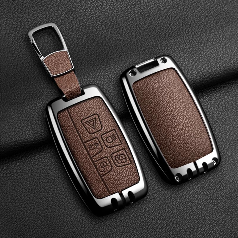 Zinc Alloy Leather Car Key Case Cover For Jaguar Xf Xj Xe S-Type F-Type X-Type F-Pace I-Pace E-Pace Android Xfr Xkr Accessories