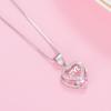 S925 Silver Love Necklace Women's Heart-Shaped Pendant Love Match Clavicle Chain Accessories Necklace