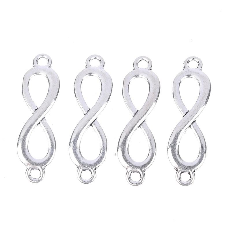 20 шт. Подвески Ссылка Символ бесконечности Соединение Серебряный цвет Подвески Изготовление своими руками