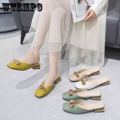 Женские тапочки из кожзама